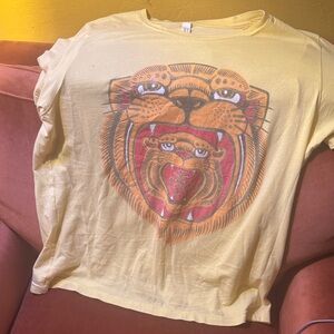 Yellow Graphic Lion T-Shirt